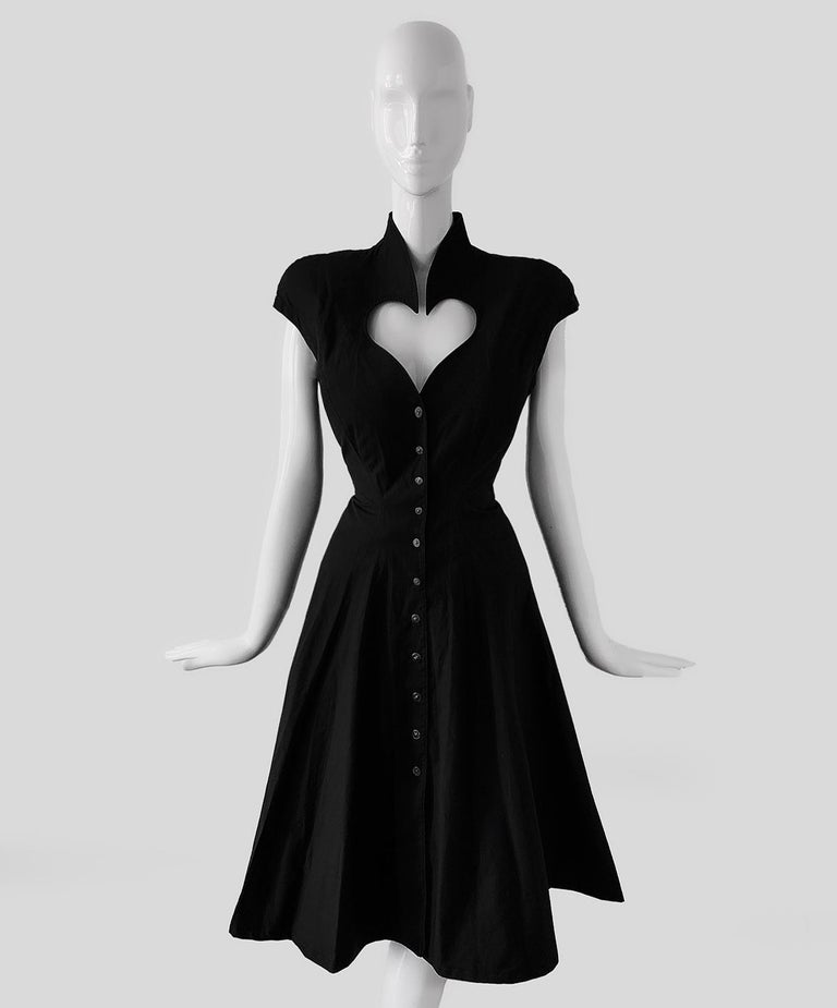 Robe Deux Pièces Thierry Mugler Taille L - Noir - Style Fourreau Sans Manches - Occasion Très Bon état
