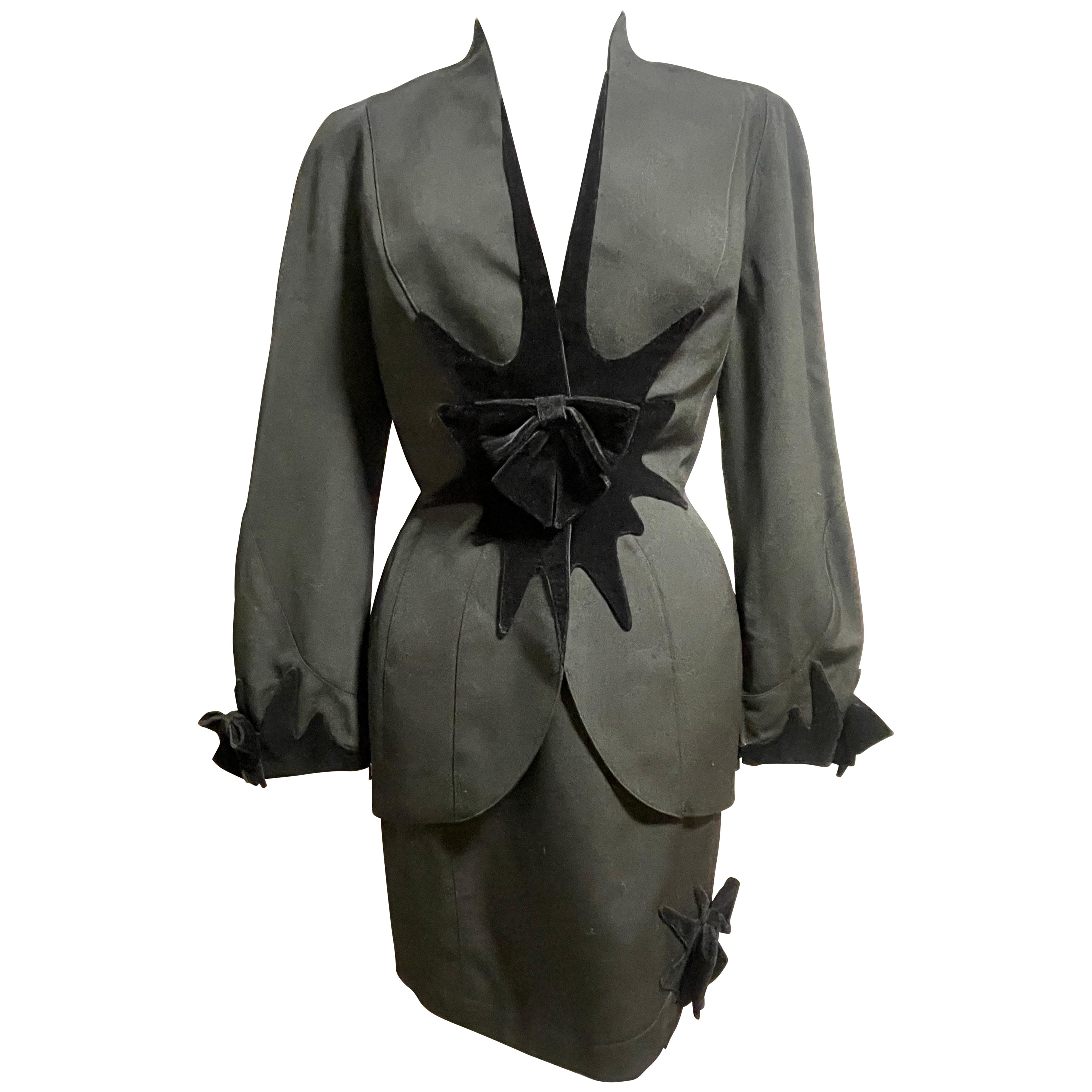 THIERRY MUGLER Tailleur en velours et laine vintage