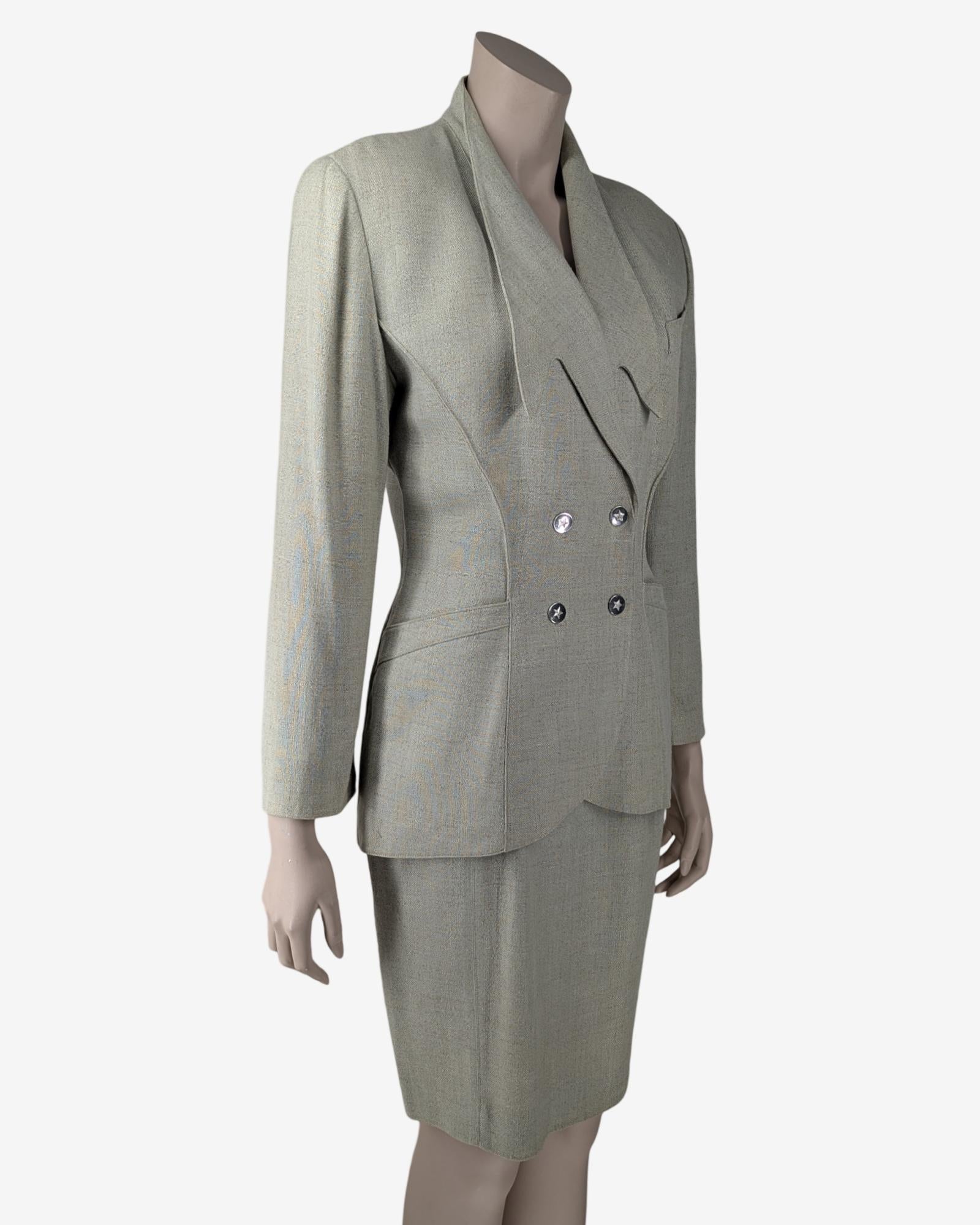 Thierry Mugler Tailor Set Blazer & Rock im Angebot 5