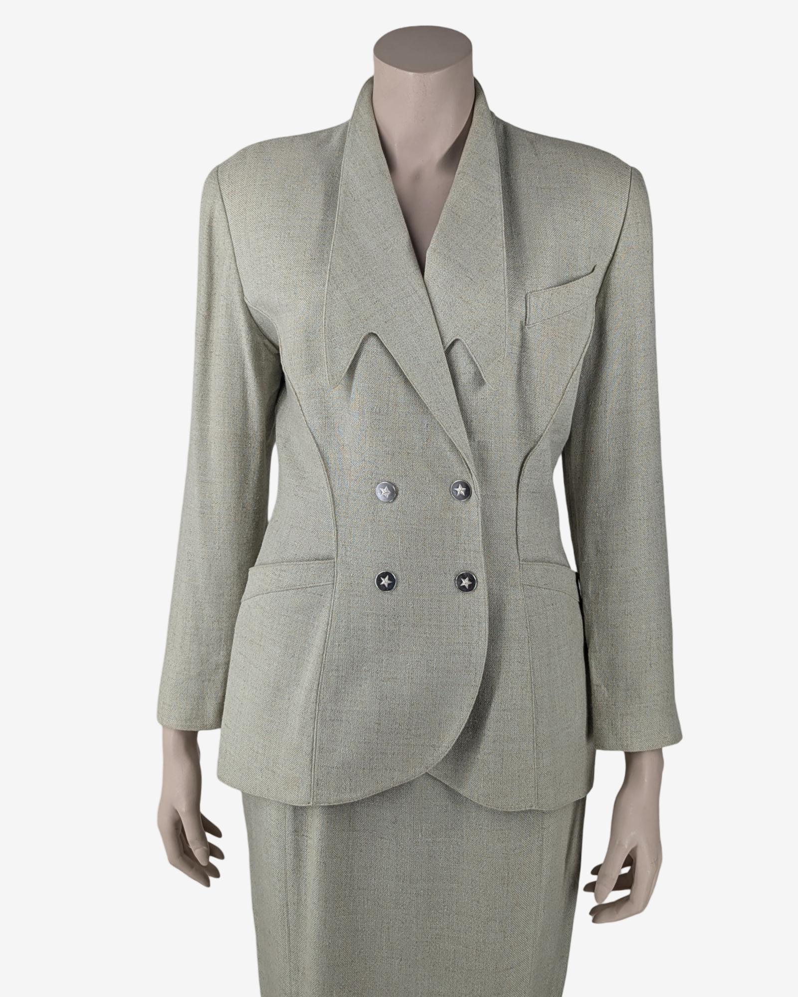 Thierry Mugler Tailor Set Blazer & Rock im Angebot 8
