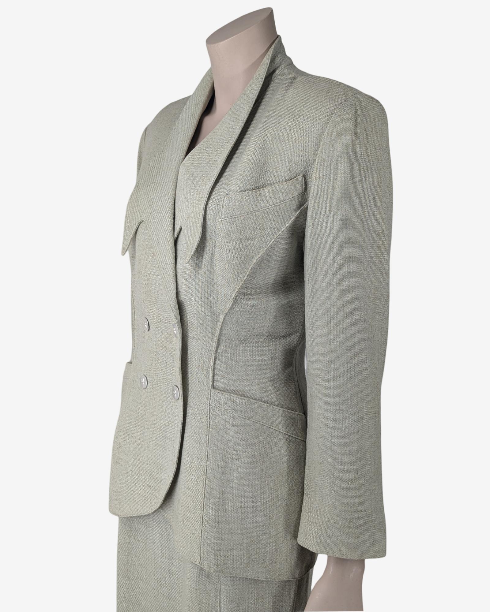 Thierry Mugler Tailor Set Blazer & Rock im Angebot 2