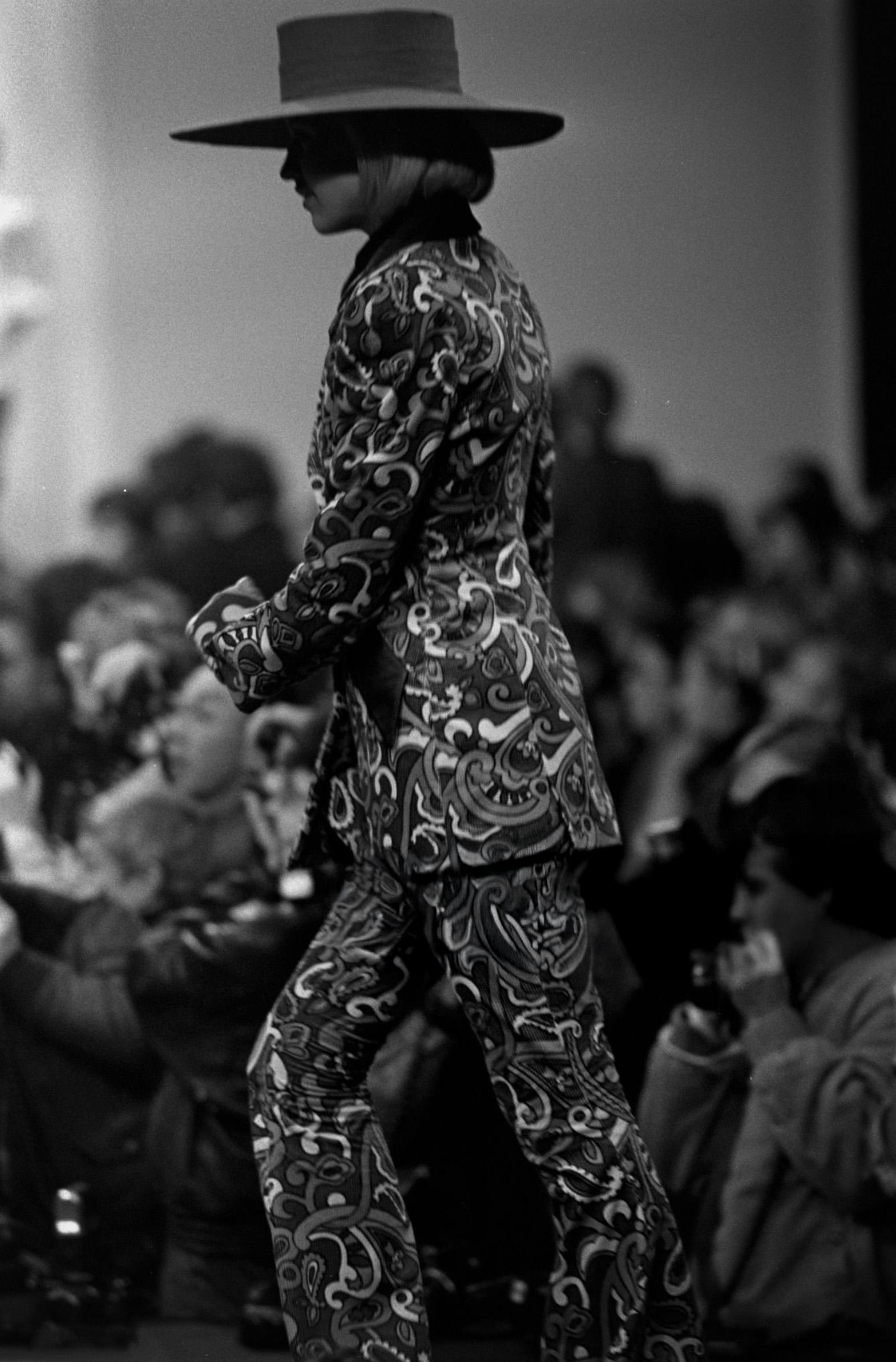 Beige Pantaloni Thierry Mugler, FW 1985 Pantaloni Raro Pezzo da Passerella in vendita