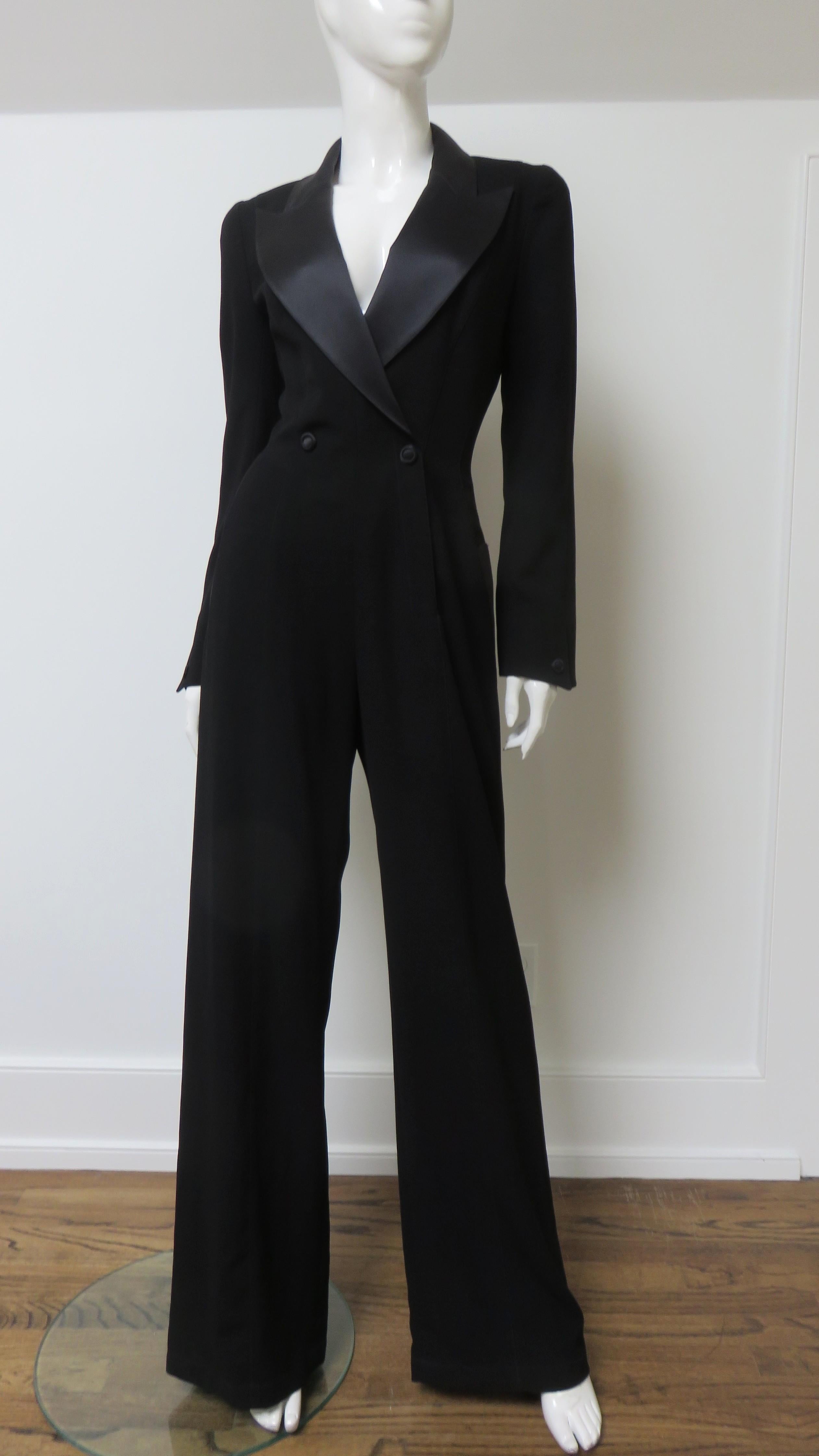 Mono de esmoquin Thierry Mugler Años 80 en venta 2