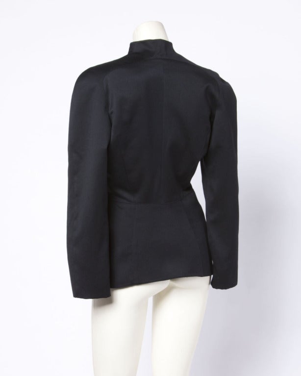Thierry Mugler Vintage 1980s 80s Iconic Black Blazer Suit Jacket 3