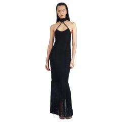 Thierry Mugler Vintage 1980's Neckholder Maxikleid