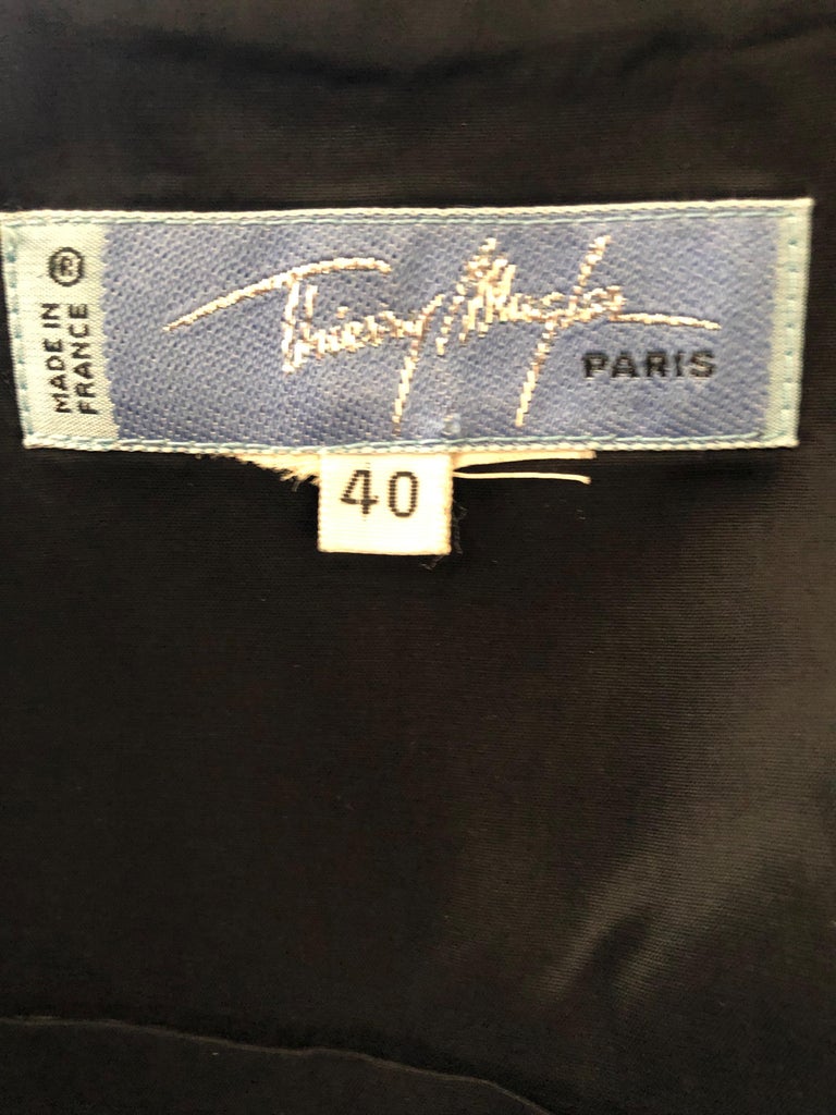 Thierry Mugler Vintage 1980's Little Black Dress with Mod Belt For Sale ...