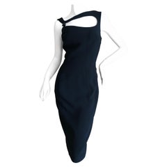 Thierry Mugler Vintage 1980
s Sexy Cut Out Little Black Dress with Cabachon