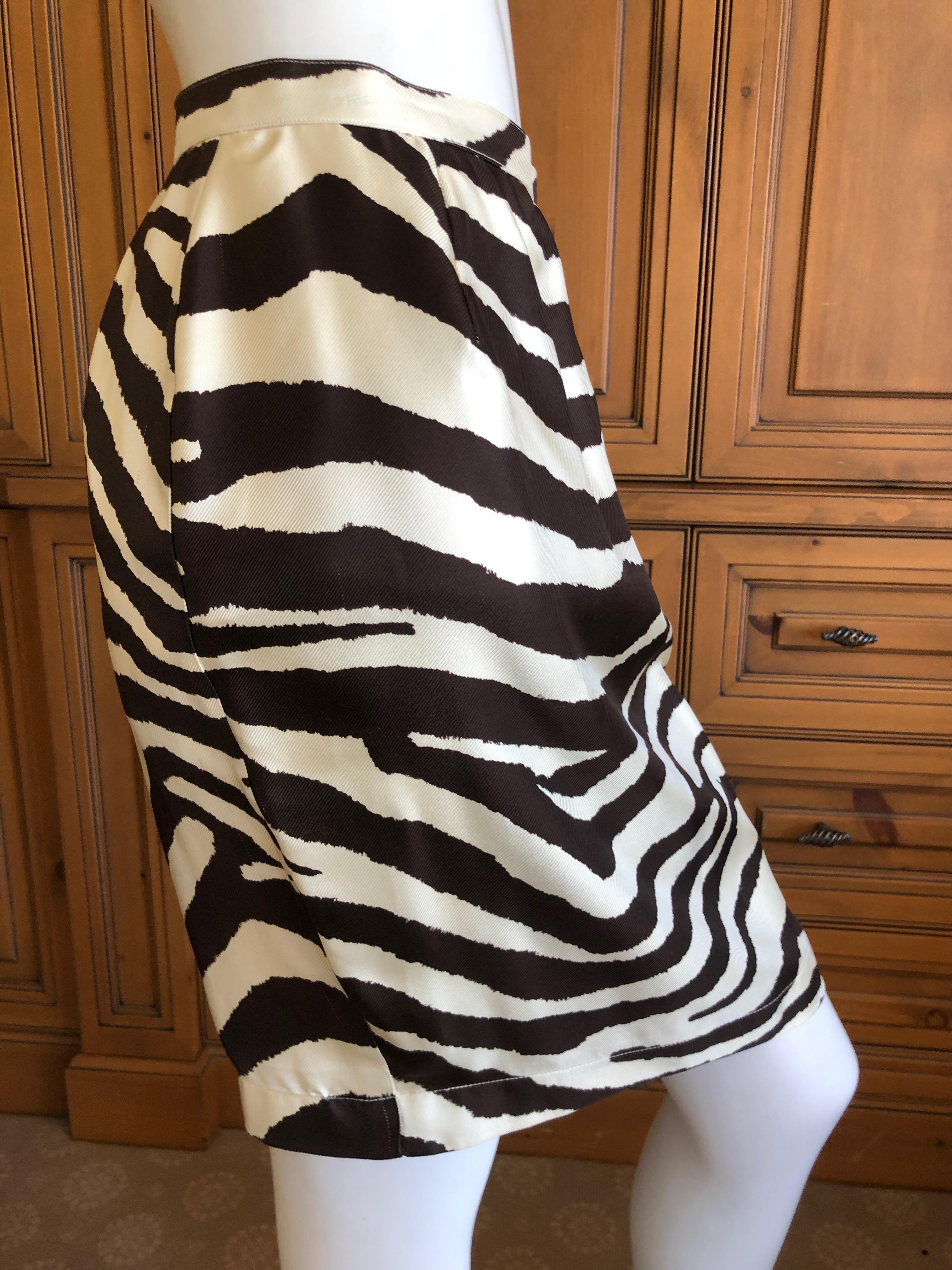 Thierry Mugler Vintage 1980's Silk Scarf Twill Zebra Pattern Suit For Sale 5