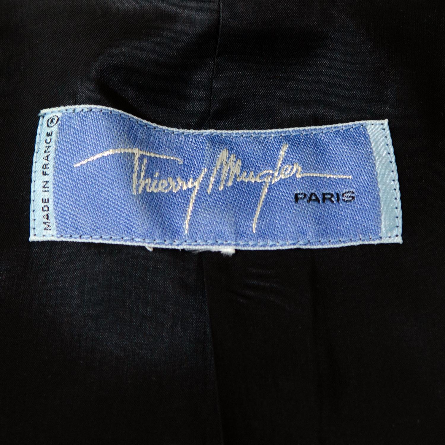 THIERRY MUGLER Vintage 1990er Gingham Sanduhrrock Anzug im Angebot 3