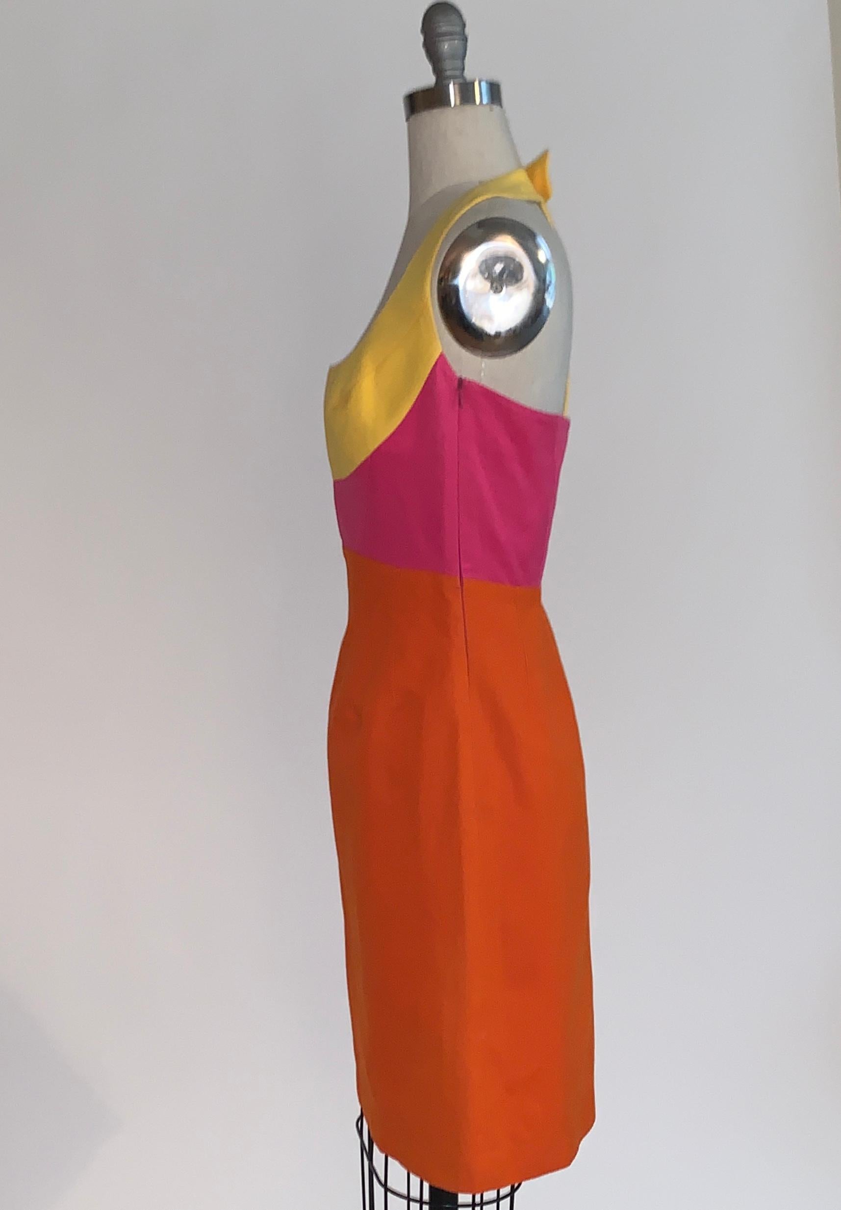 mugler orange dress