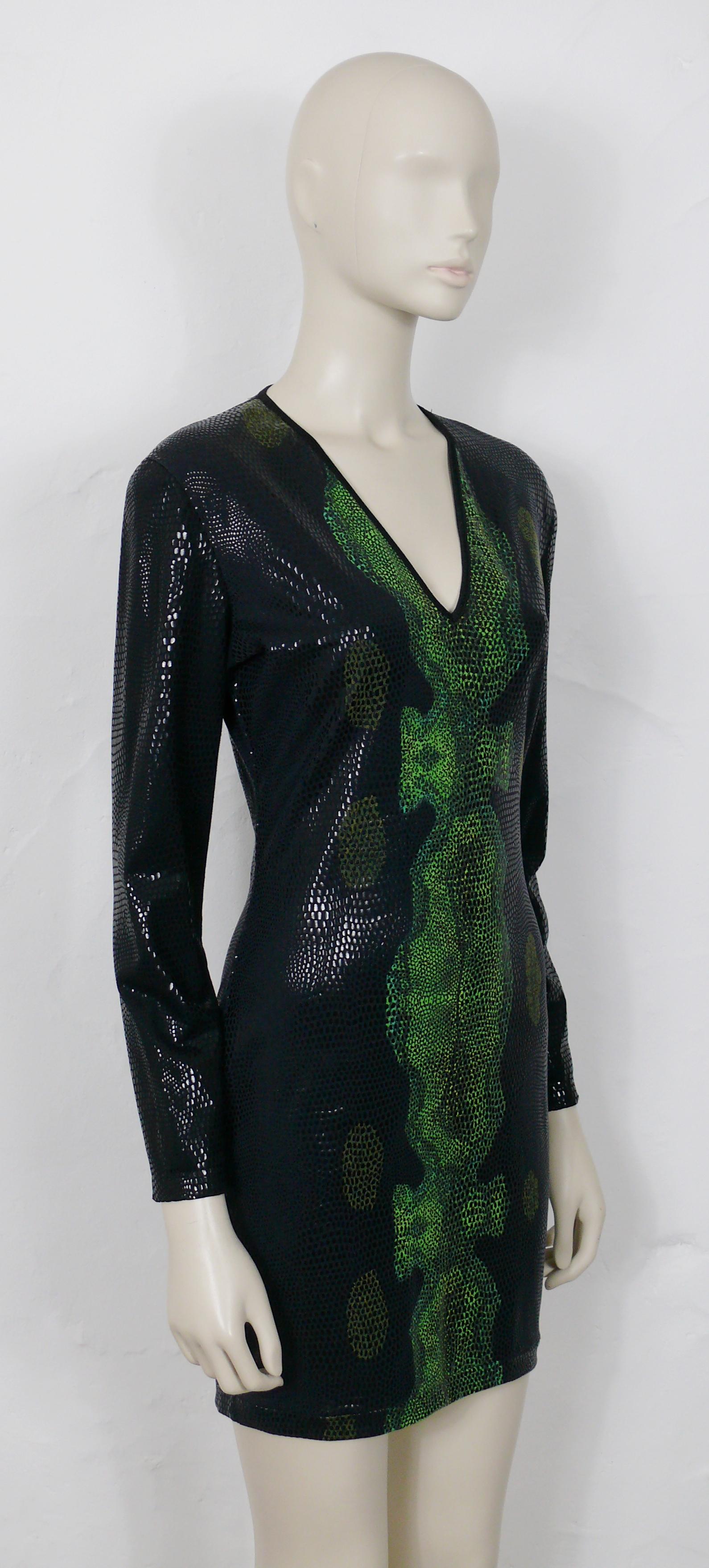 thierry mugler green dress