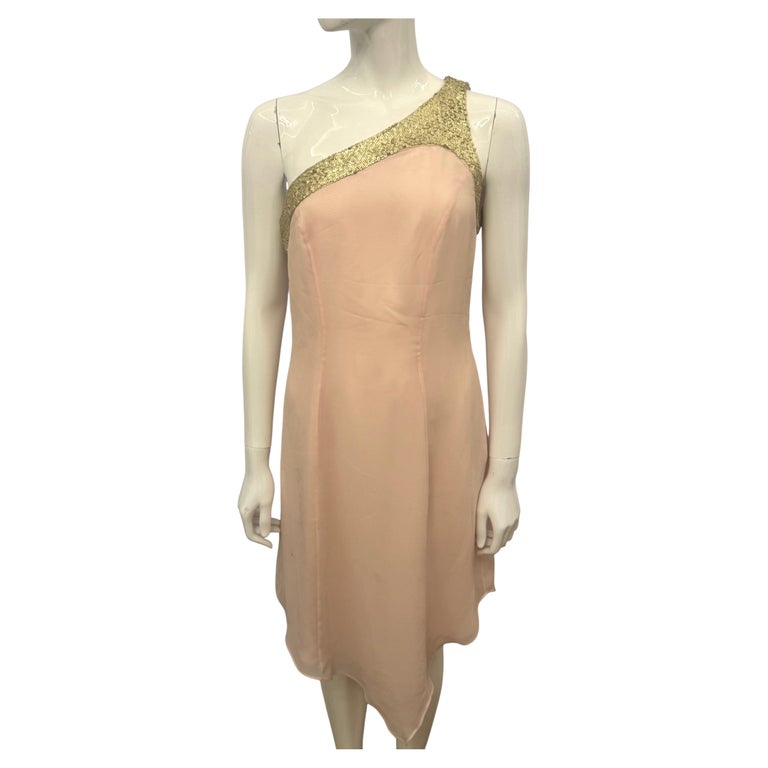 mugler gold dress Thierry vintage 2000’s cocktail leather details Thierry Mugler, 1995