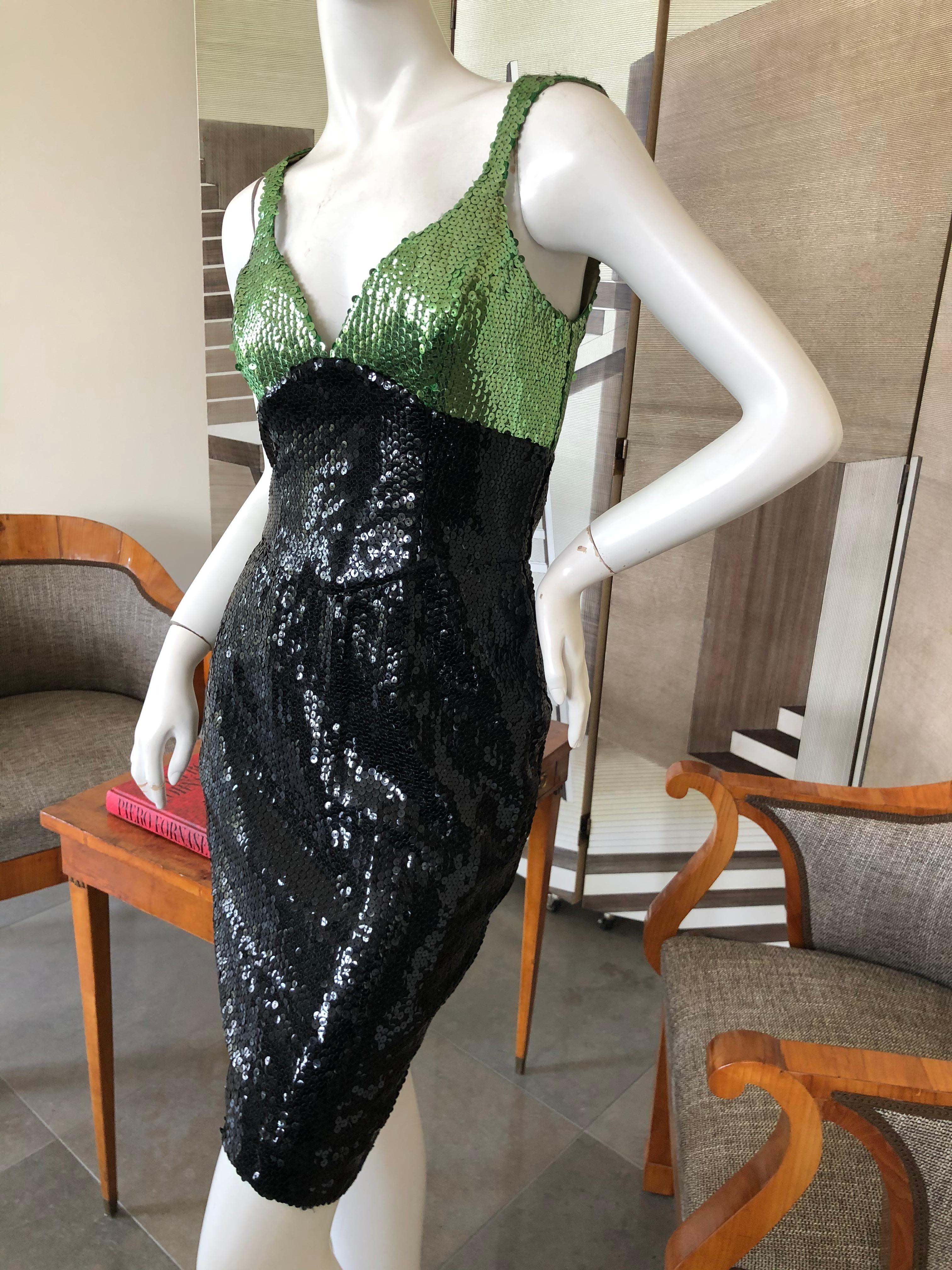 Women's Thierry Mugler Vintage 80's Sequin Cocktail Dress