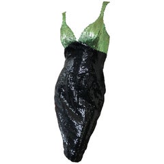 Thierry Mugler - Robe de cocktail à paillettes vintage des années 80