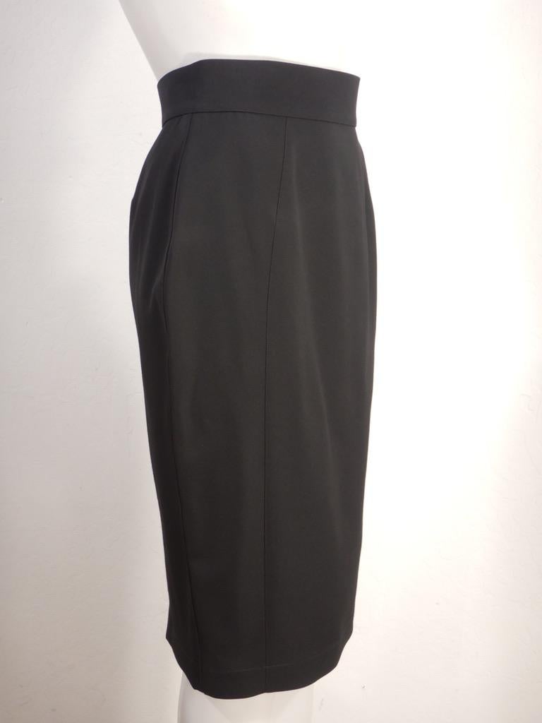Thierry Mugler Vintage anni '90 Giacca Peplum Nera Gonna Abito in vendita 8