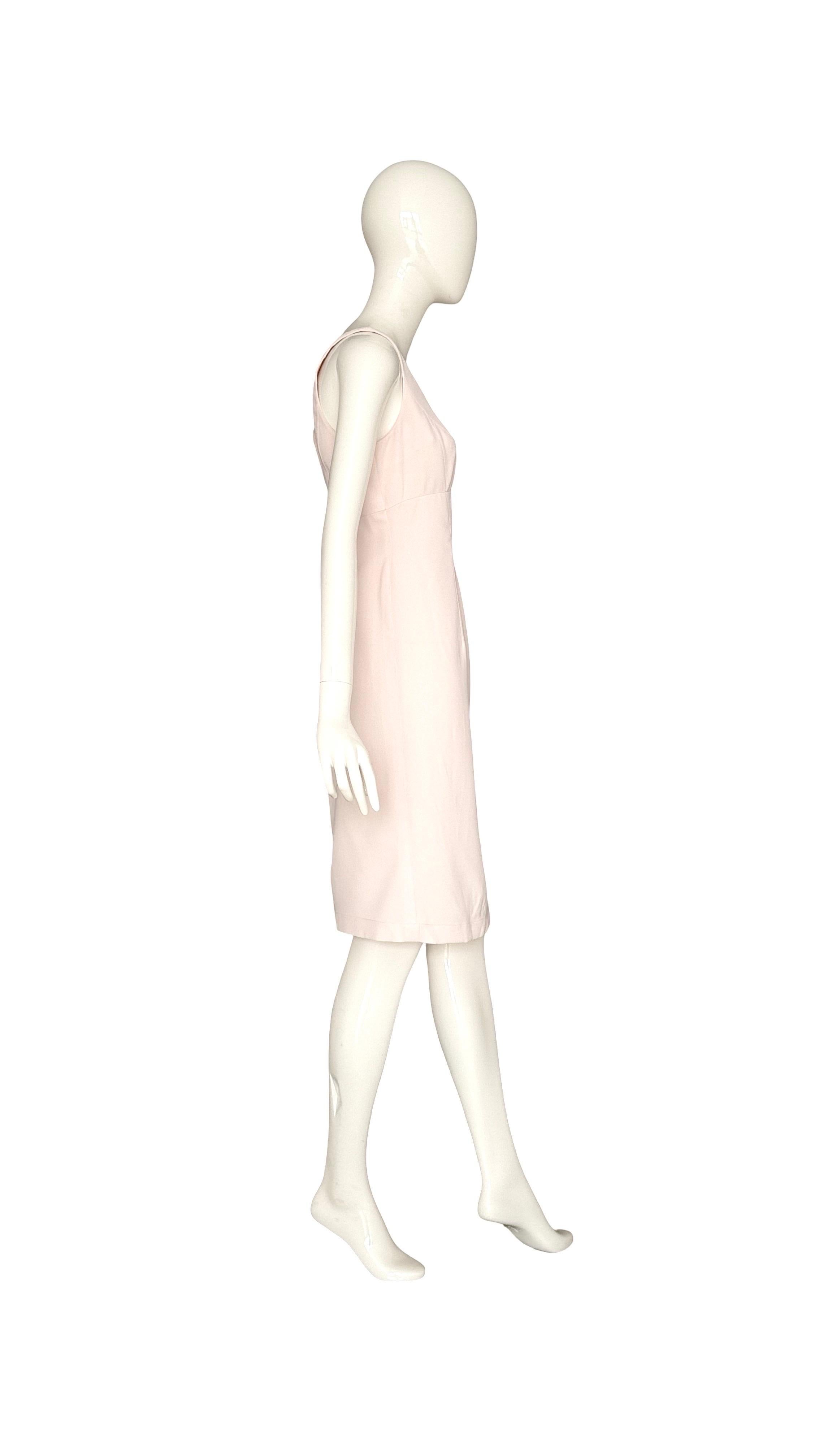 Thierry Mugler Vintage 90s Elegante Vestido por Debajo de la Rodilla Rosa Empolvado en venta 2