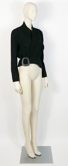 Thierry Mugler Vintage Black Asymmetrical Iconic Jacket