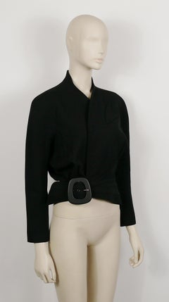 Thierry Mugler Vintage Black Asymmetrical Iconic Jacket