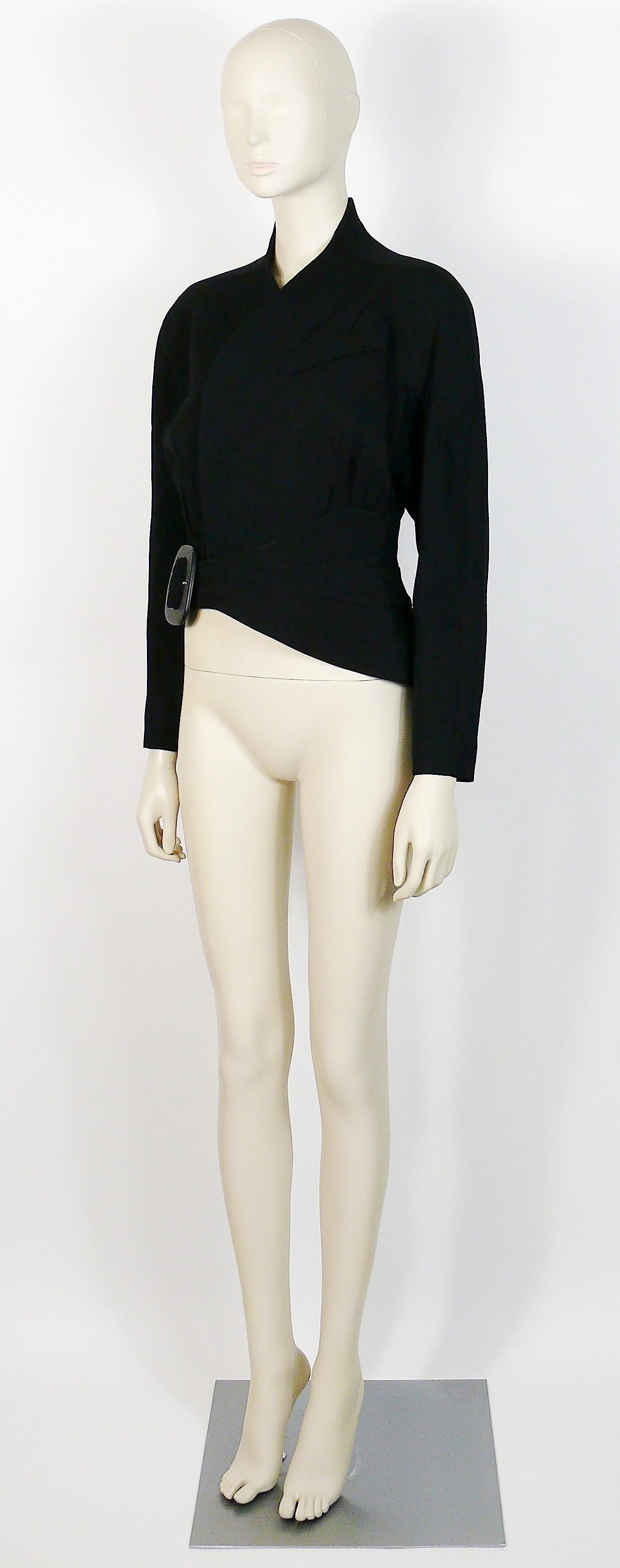 Thierry Mugler Vintage Black Asymmetrical Iconic Jacket 1
