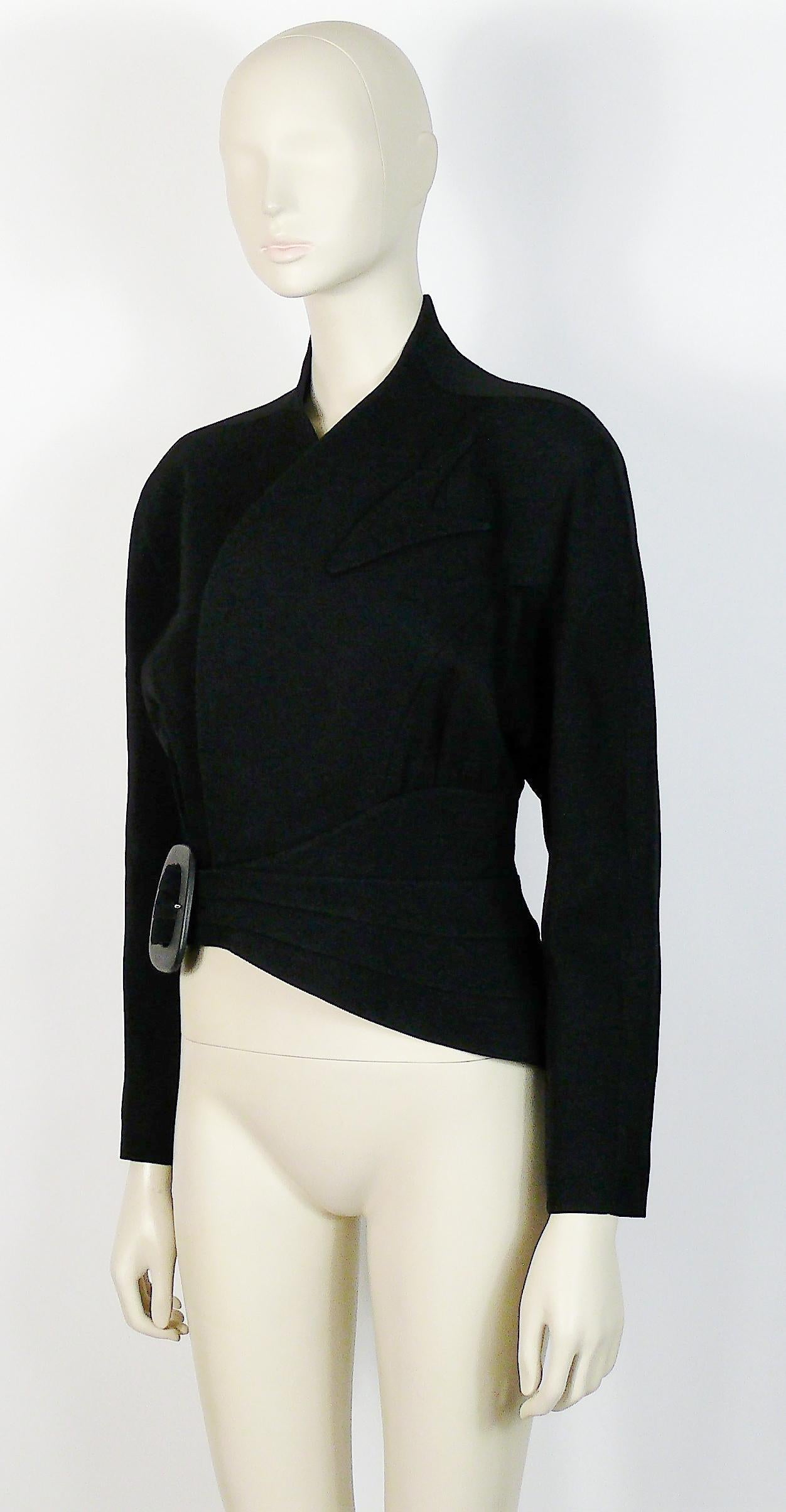 Thierry Mugler Vintage Black Asymmetrical Iconic Jacket 2