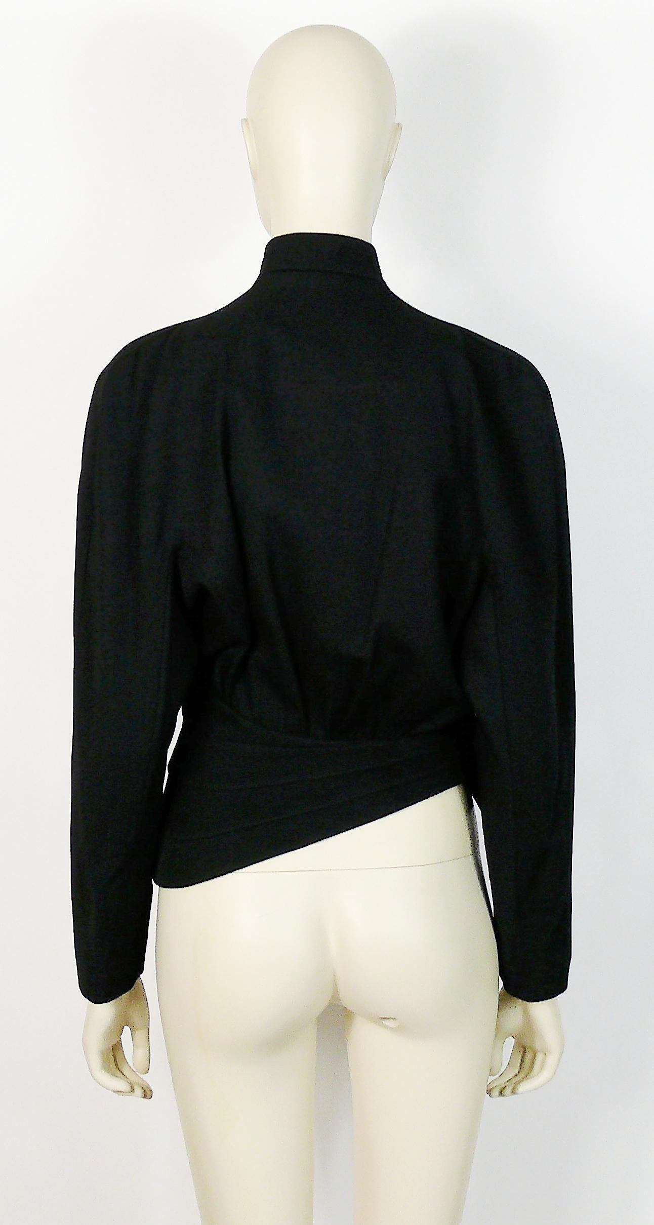 Thierry Mugler Vintage Black Asymmetrical Iconic Jacket 4