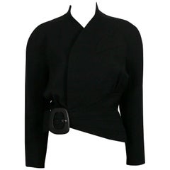 Thierry Mugler Vintage Black Asymmetrical Iconic Jacket