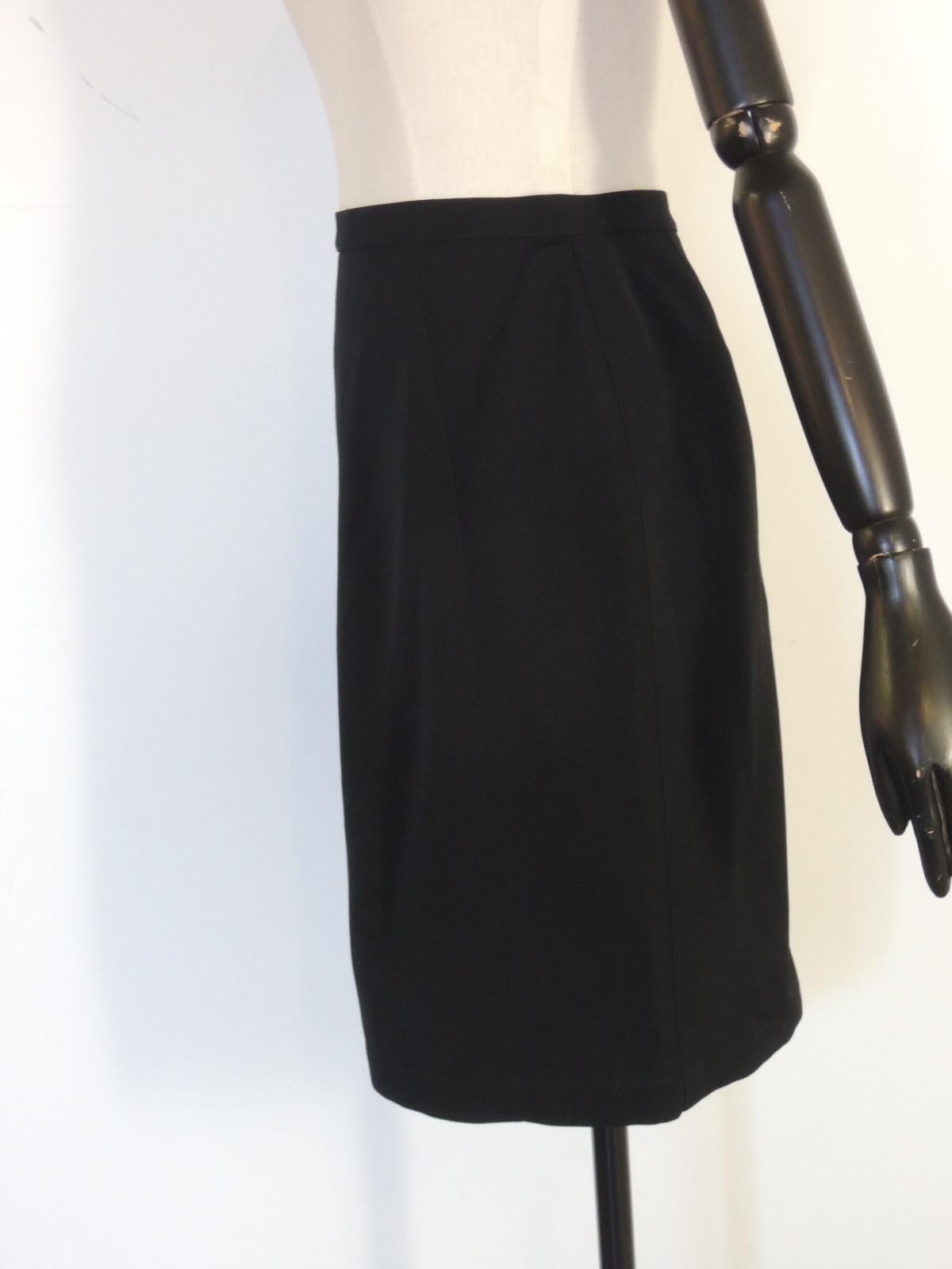Thierry Mugler Vintage Black Embellished Skirt Suit For Sale 7
