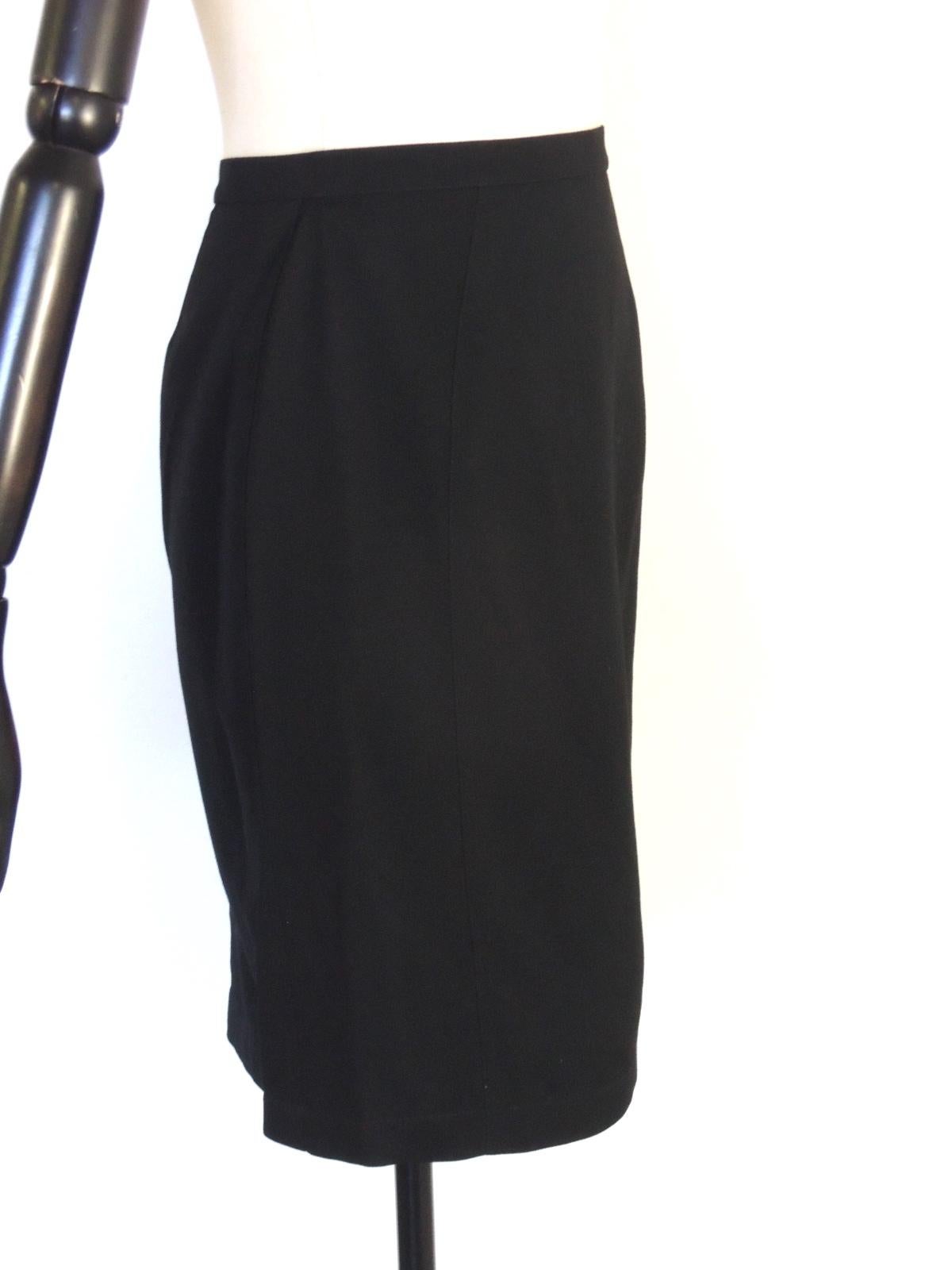 Thierry Mugler Vintage Black Embellished Skirt Suit For Sale 8