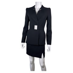 Thierry Mugler Vintage Black Jacket & Skirt Set