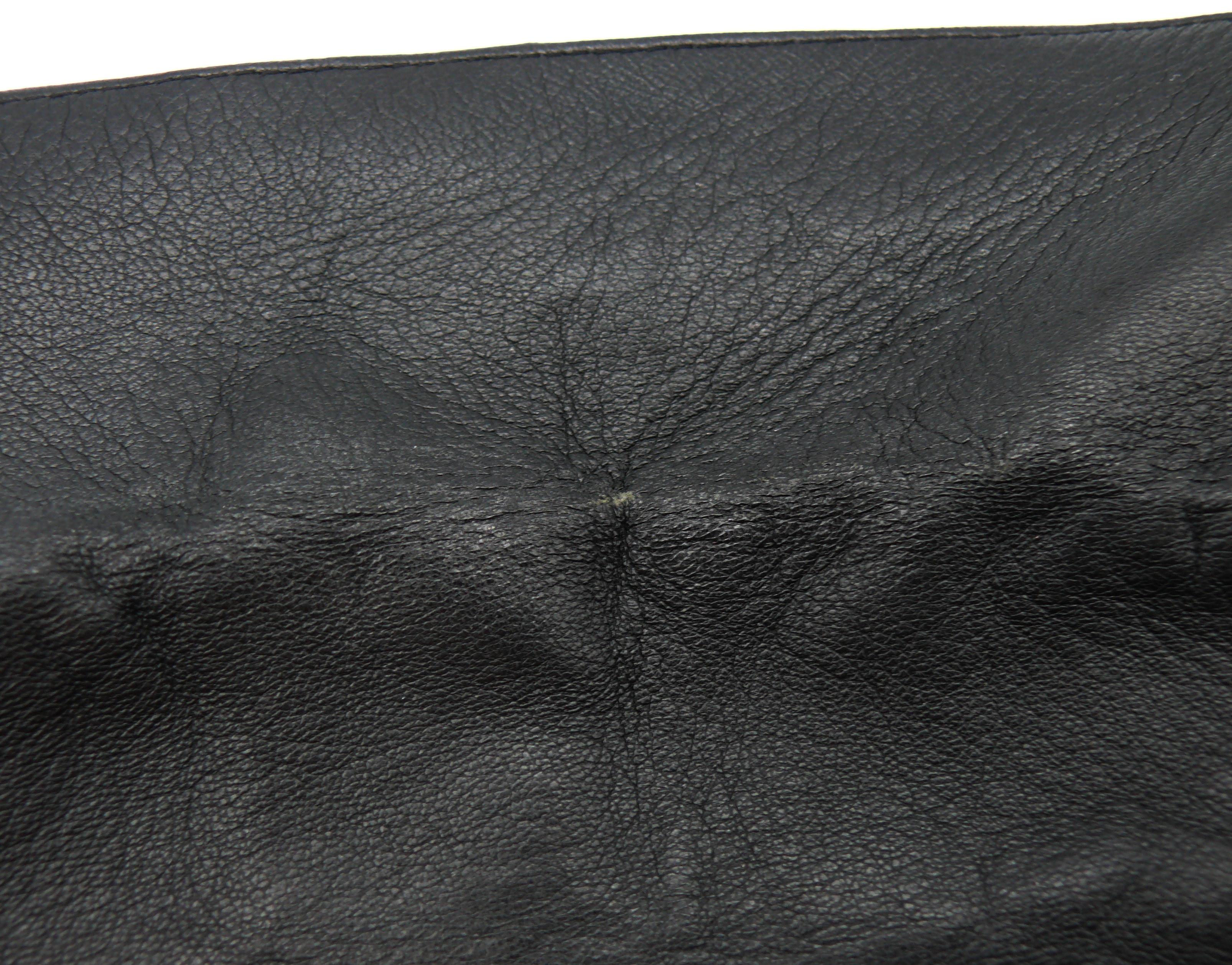 THIERRY MUGLER Vintage Black Leather Dress For Sale 11