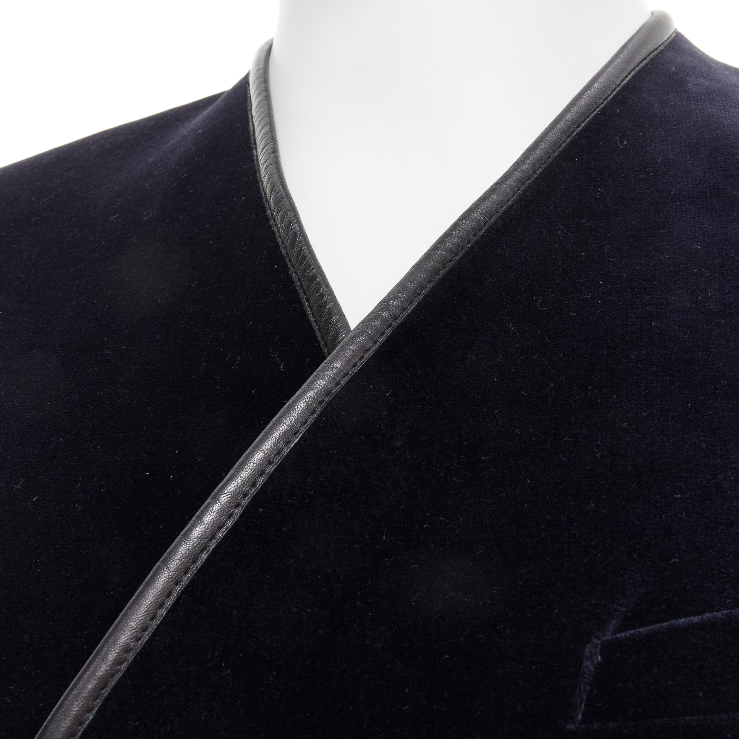 THIERRY MUGLER Vintage black velvet star button blazer suit EU50 L 1