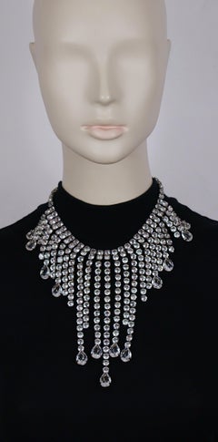 THIERRY MUGLER Vintage Cascading Crystal Necklace