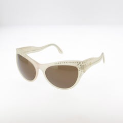 Thierry Mugler, monture strassée œil de chat vintage, années 1990