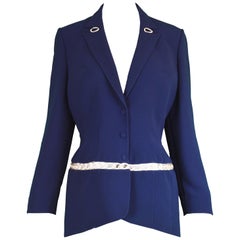 Thierry Mugler Vintage Chain Cut Out Womens Blazer