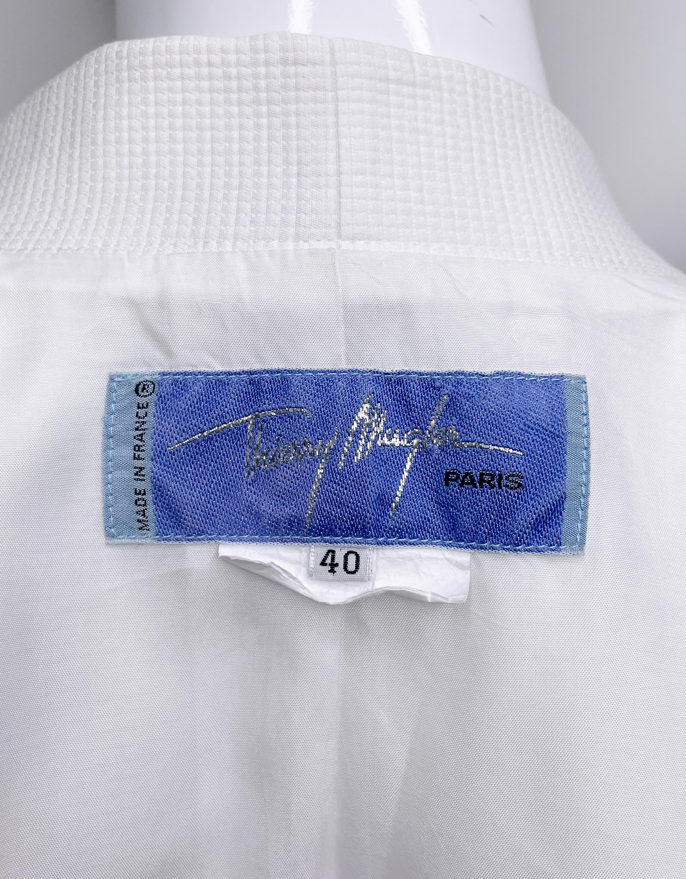 Thierry Mugler vintage cotton blazer, 1980s For Sale 2