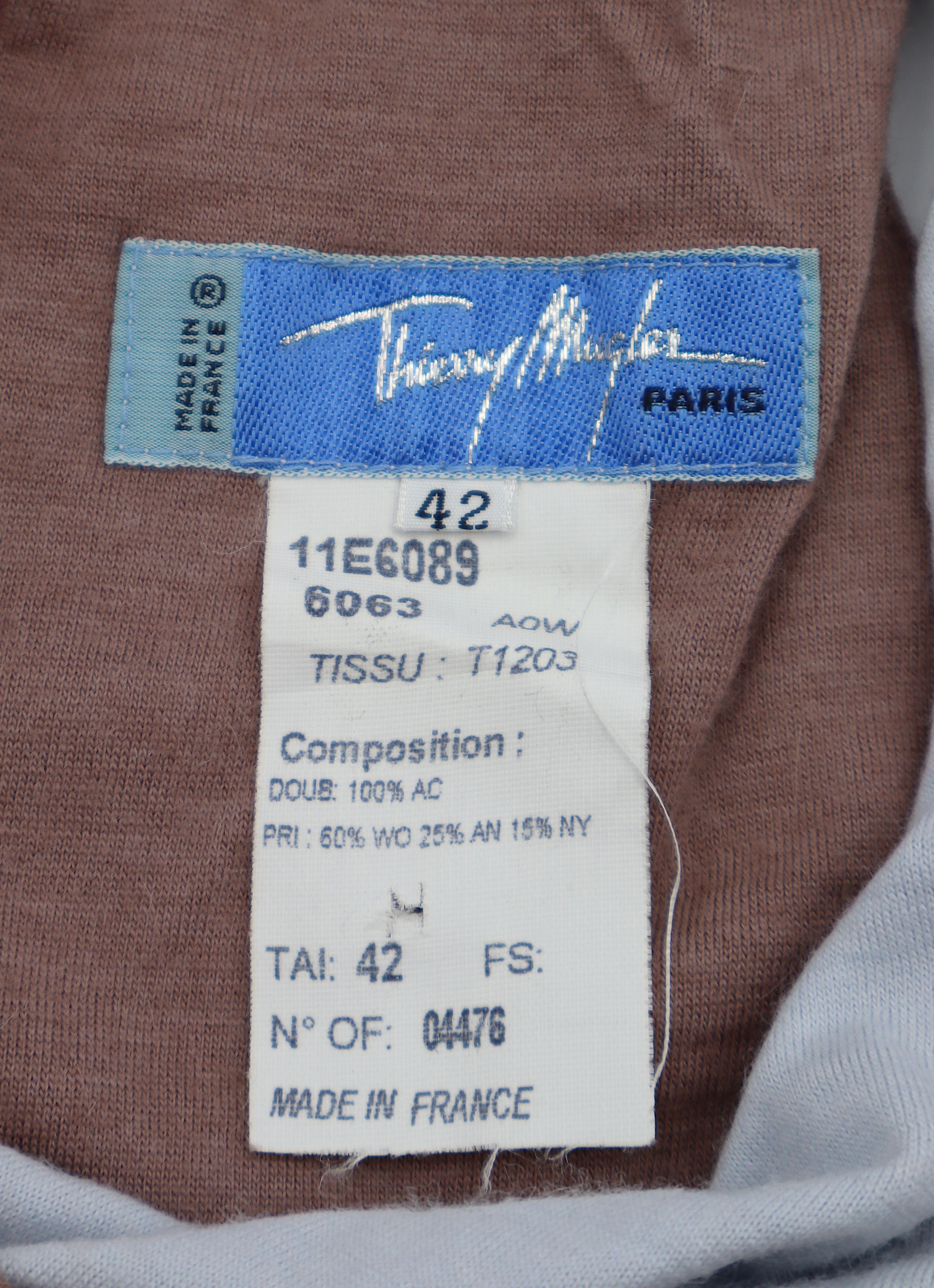 THIERRY MUGLER Vintage Drape Neck Jumpsuit For Sale 4