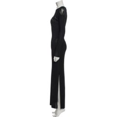 Thierry Mugler Vintage Embellished Black Long Dress (XS)