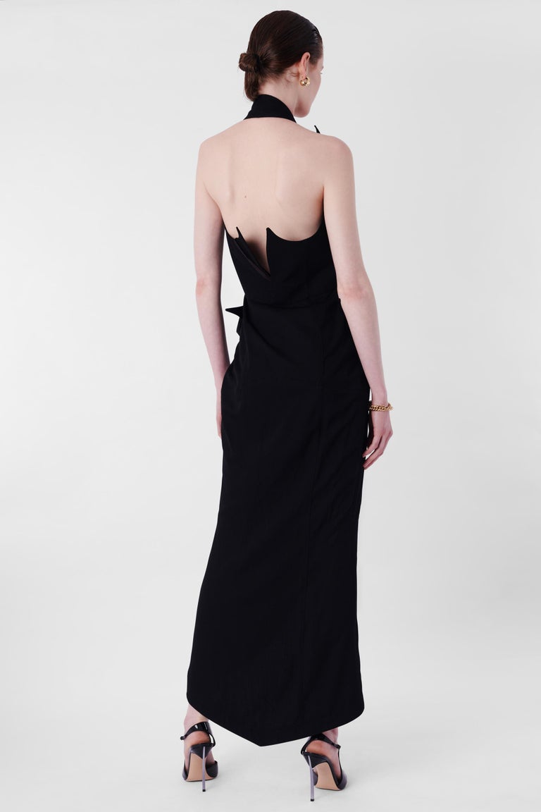 green emerald velvet dress Vintage 1986 Thierry Mugler 'Hiver Russe' Collection Black Sequin Bustier  Sheer Gown main image 1