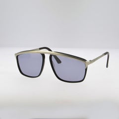 1990s Thierry Mugler Unisex Acetate Sunglasses with Blue Lenses