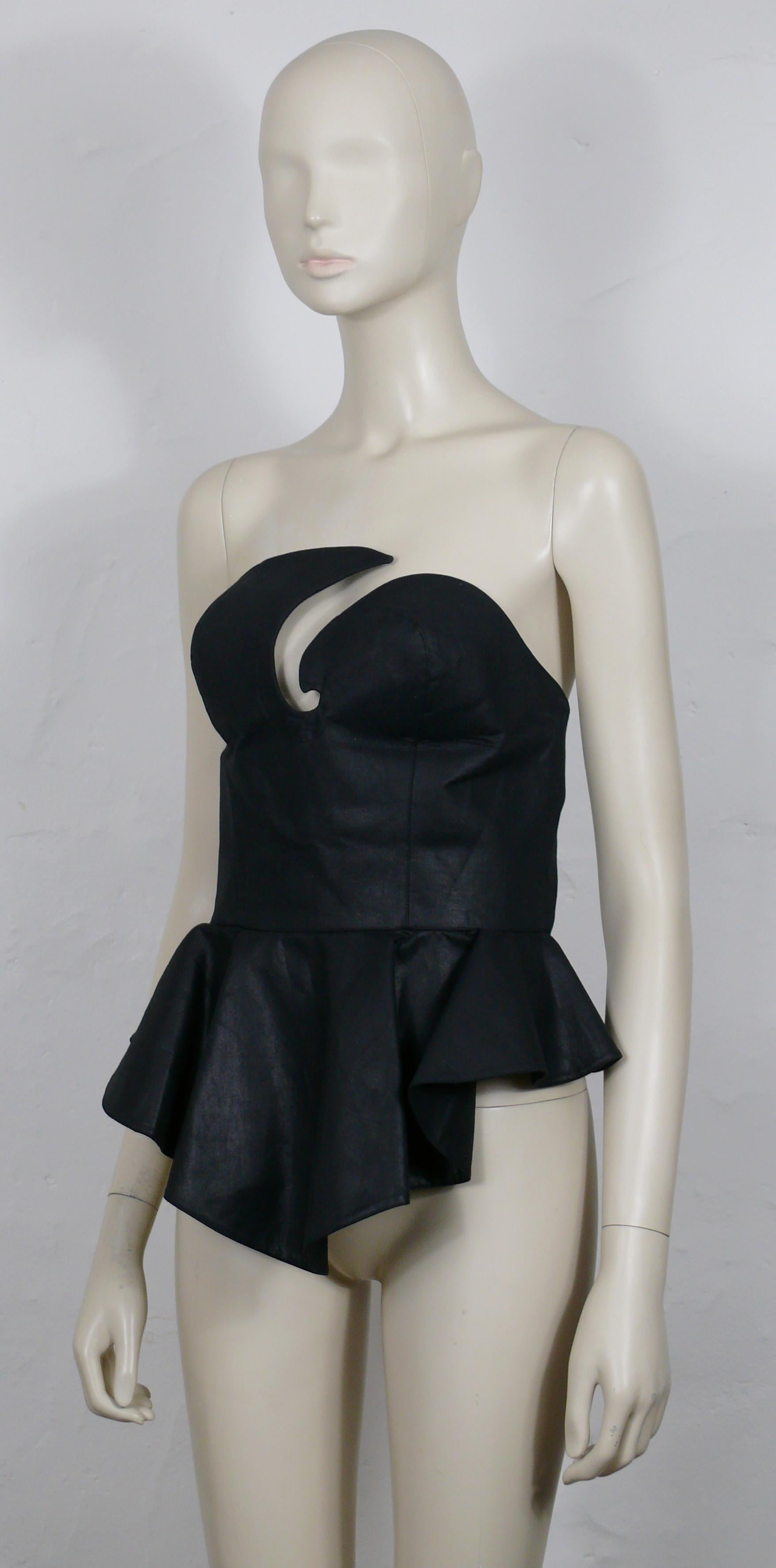 Women's THIERRY MUGLER Vintage Iconic Black Bustier Corset For Sale