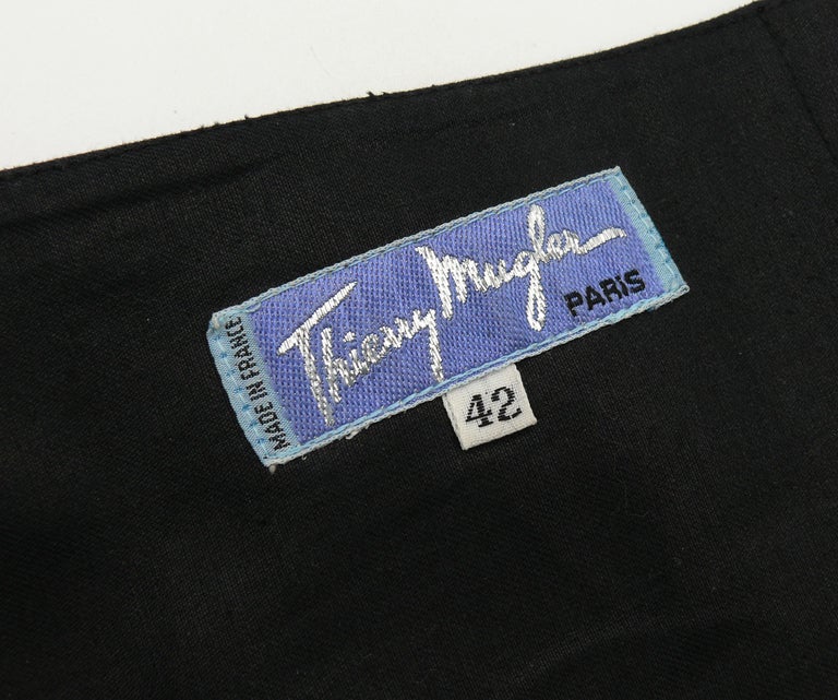 THIERRY MUGLER Vintage Iconic Black Bustier Corset For Sale at 1stDibs
