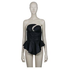 THIERRY MUGLER Vintage Iconic Black Bustier Corset