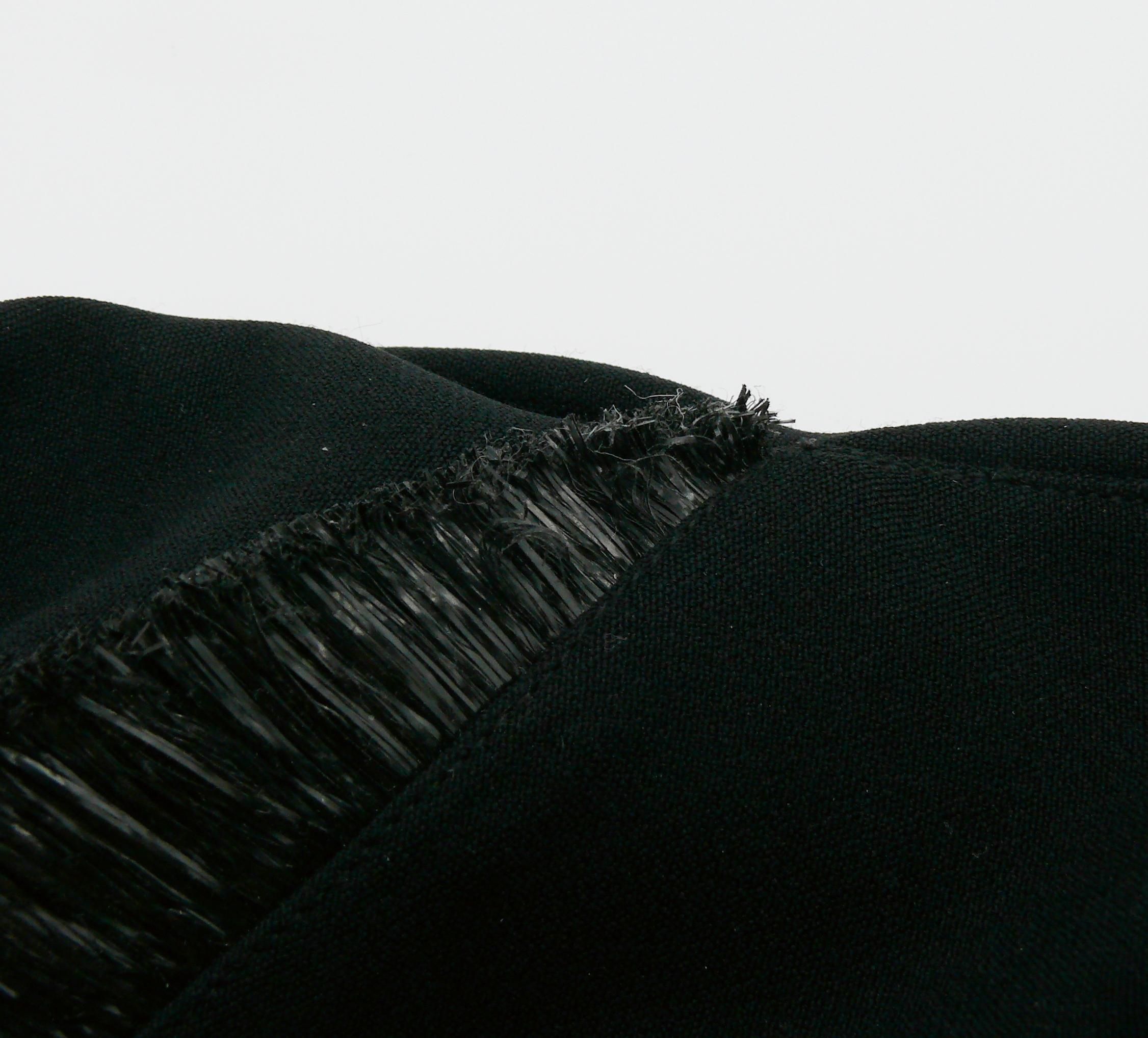 Thierry Mugler Vintage Iconic Black Raffia Strapless Dress Spring/Summer 1995 7