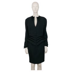 Thierry Mugler Vintage Iconic Black Worsted Wool and Velvet Claws Suit