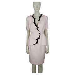 THIERRY MUGLER Vintage Iconic Pink Cotton Two-Piece Suit, Spring/Summer 1998
