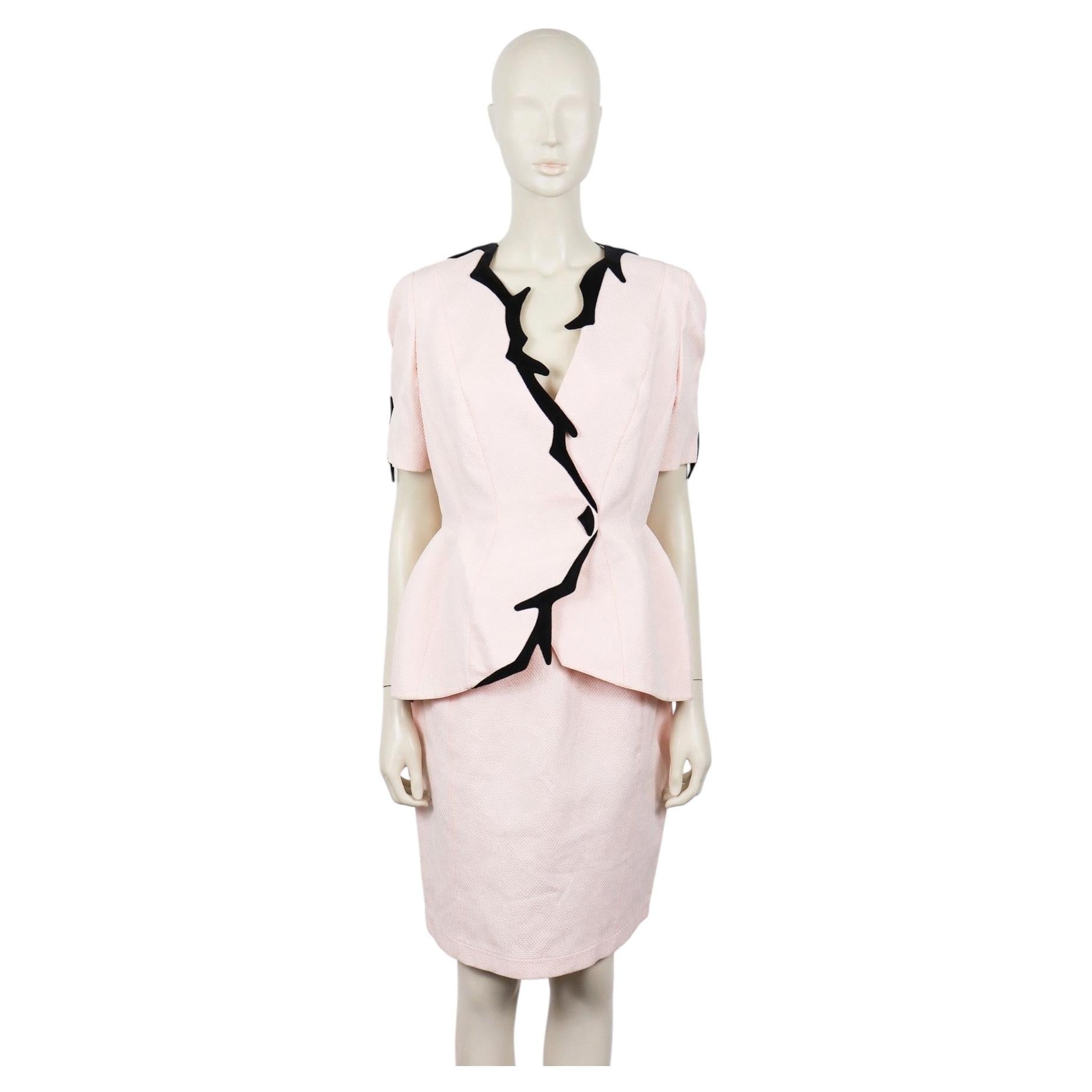 THIERRY MUGLER Vintage Iconic Pink Cotton Two-Piece Suit, Spring/Summer 1998
