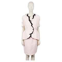 THIERRY MUGLER Vintage Iconic Pink Cotton Two-Piece Suit, Spring/Summer 1998