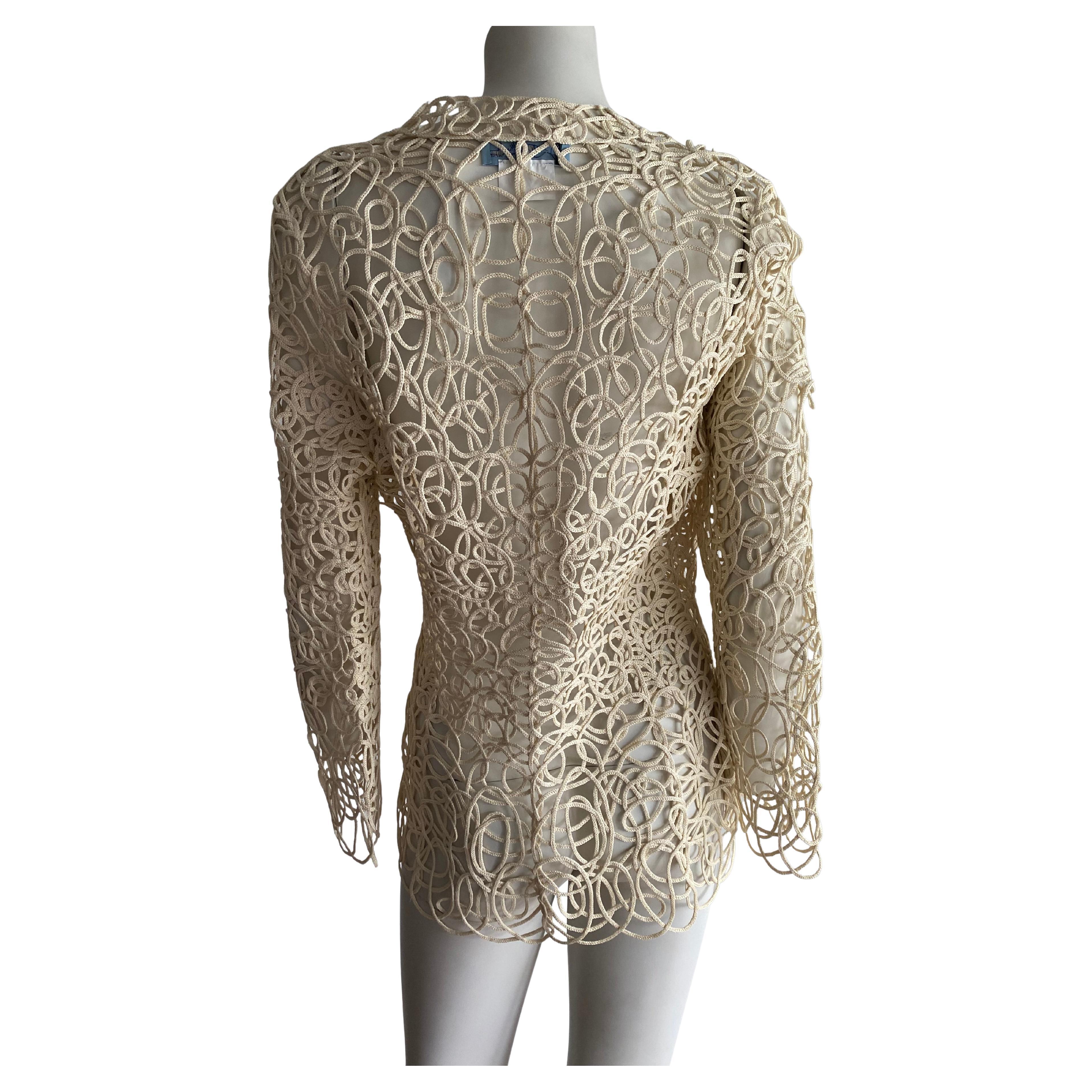 Thierry Mugler vintage jacket
Mint looks unworn condition 
Size 42
Color is off white please see pictures 
Final sale
