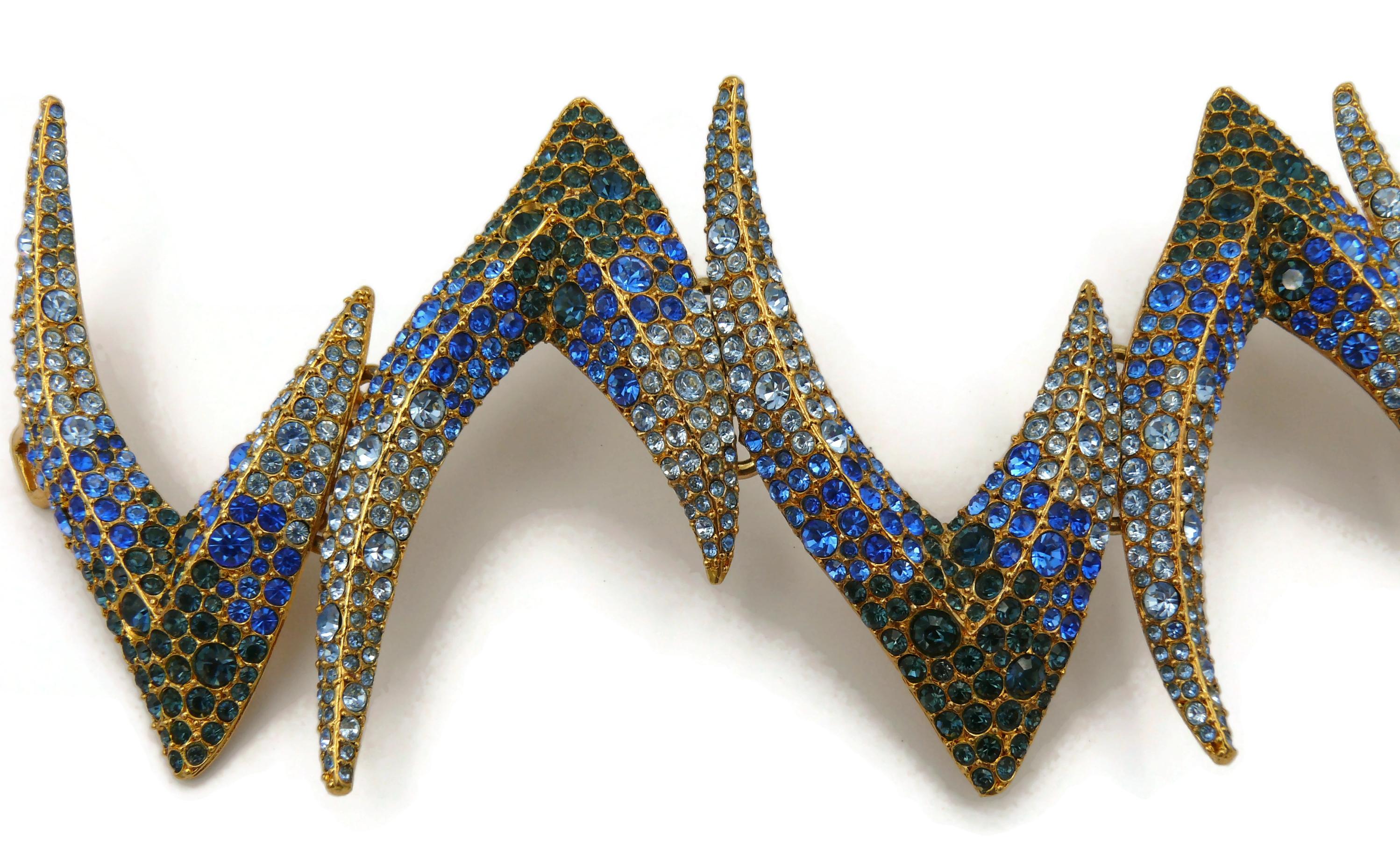 THIERRY MUGLER Vintage Jewelled Claw Bracelet 7