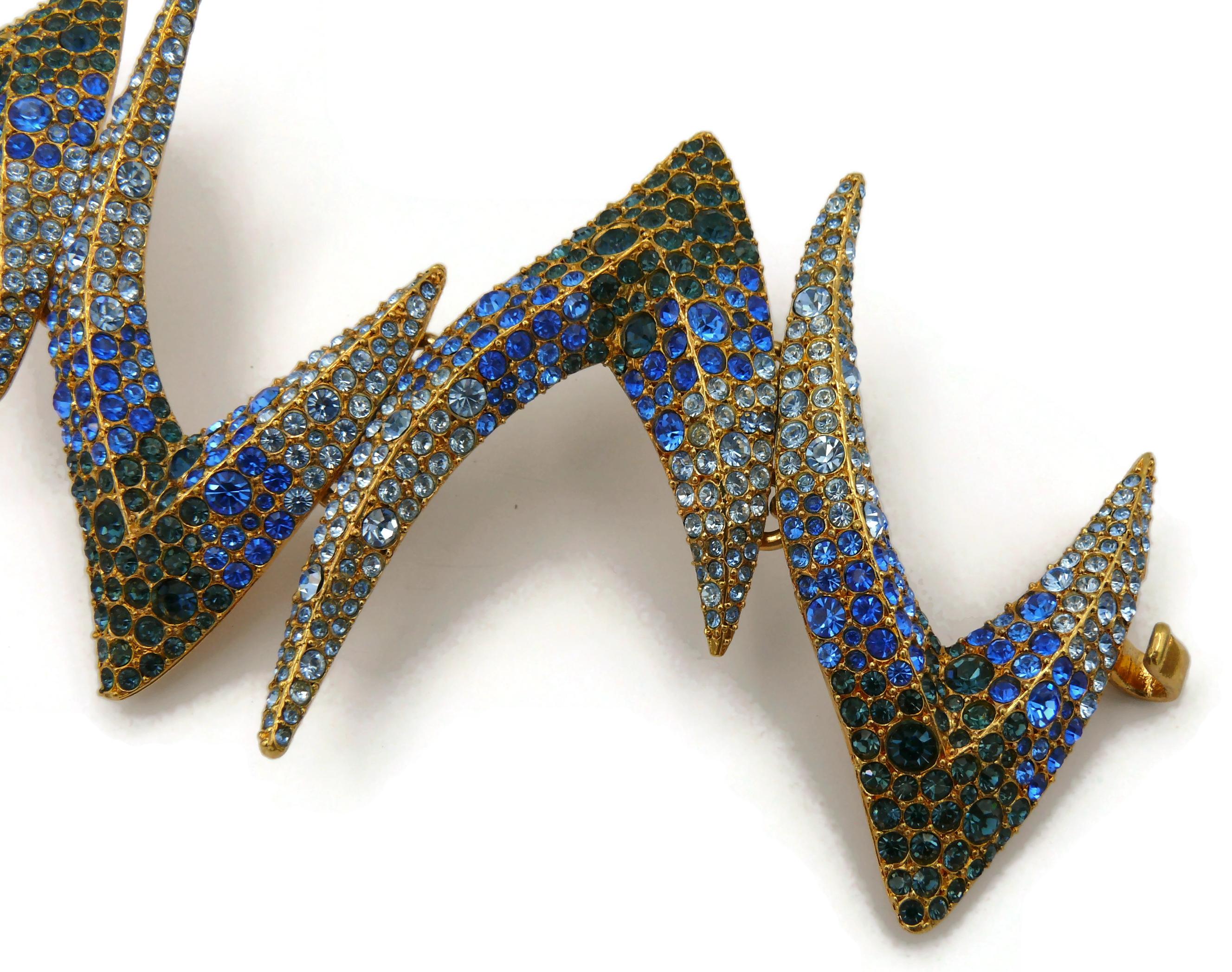 THIERRY MUGLER Vintage Jewelled Claw Bracelet 8